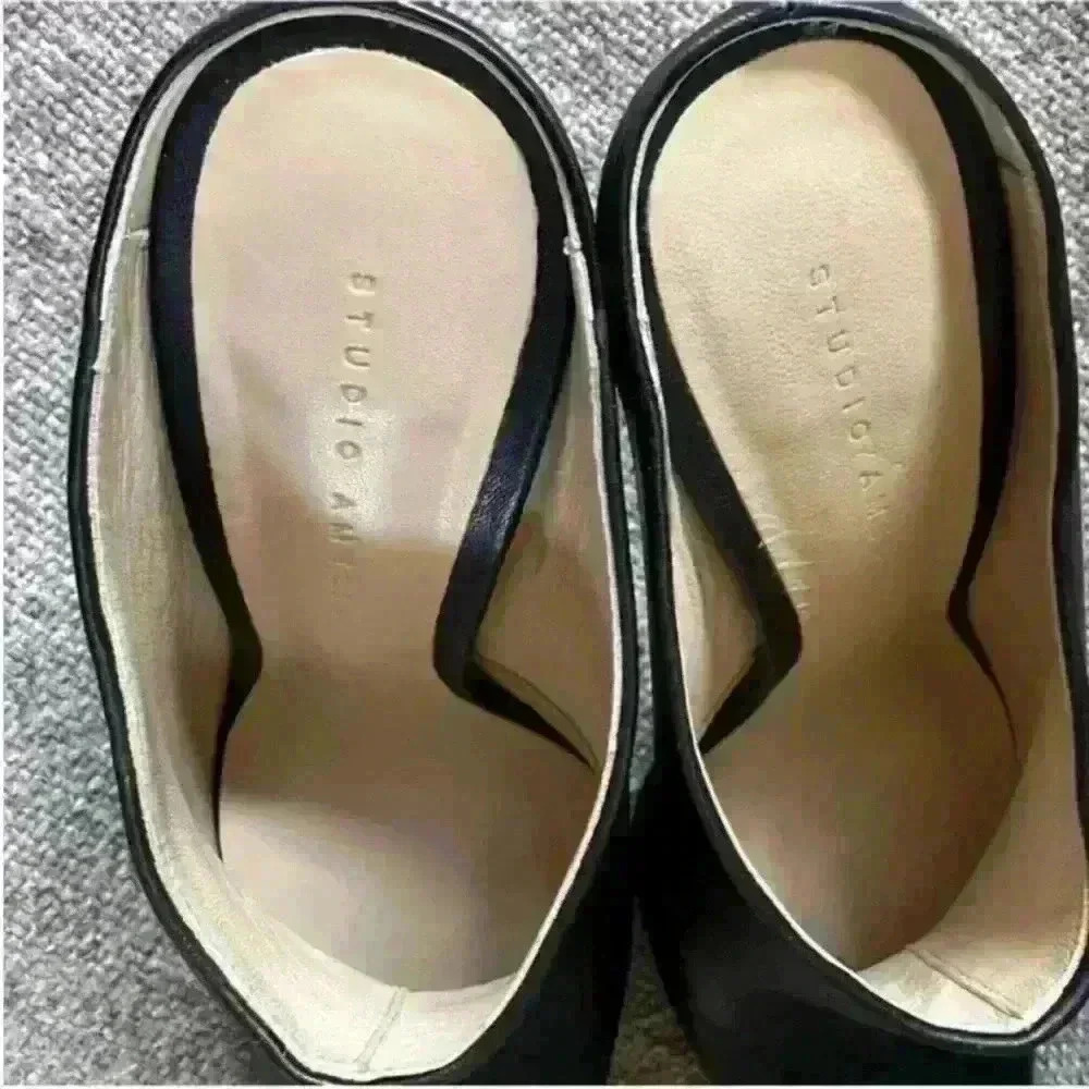 Studio Amelia “Chisel 90 Mule" In Black Leather Size 38 Or Us Size 8 Euc! — image 3 of 8